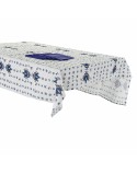 Mantel y servilletas DKD Home Decor Azul Blanco 150 x 150 x 0,5 cm (2 Unidades)