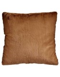 Coussin Avec cheveux Marron Cuir synthétoqie (60 x 2 x 60 cm)
