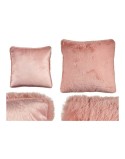 Coussin Avec cheveux Rose Cuir synthétoqie (40 x 2 x 40 cm)