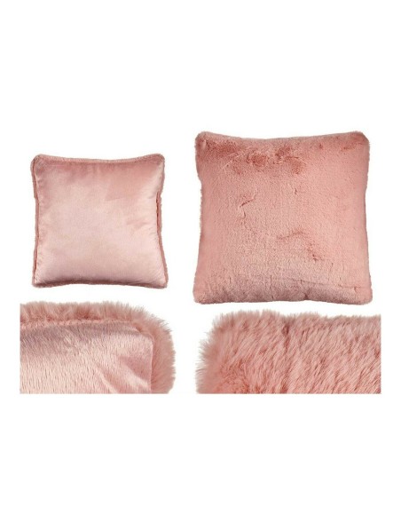 Almofada Com pelo Cor de Rosa Pele Sintética (40 x 2 x 40 cm) Almofada Com pelo Cor de Rosa Pele Sintética (40 x 2 x 40 cm)
