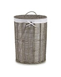 Laundry Basket Kipit White Grey wicker 40 L 76 L 44 x 56 x 44 cm