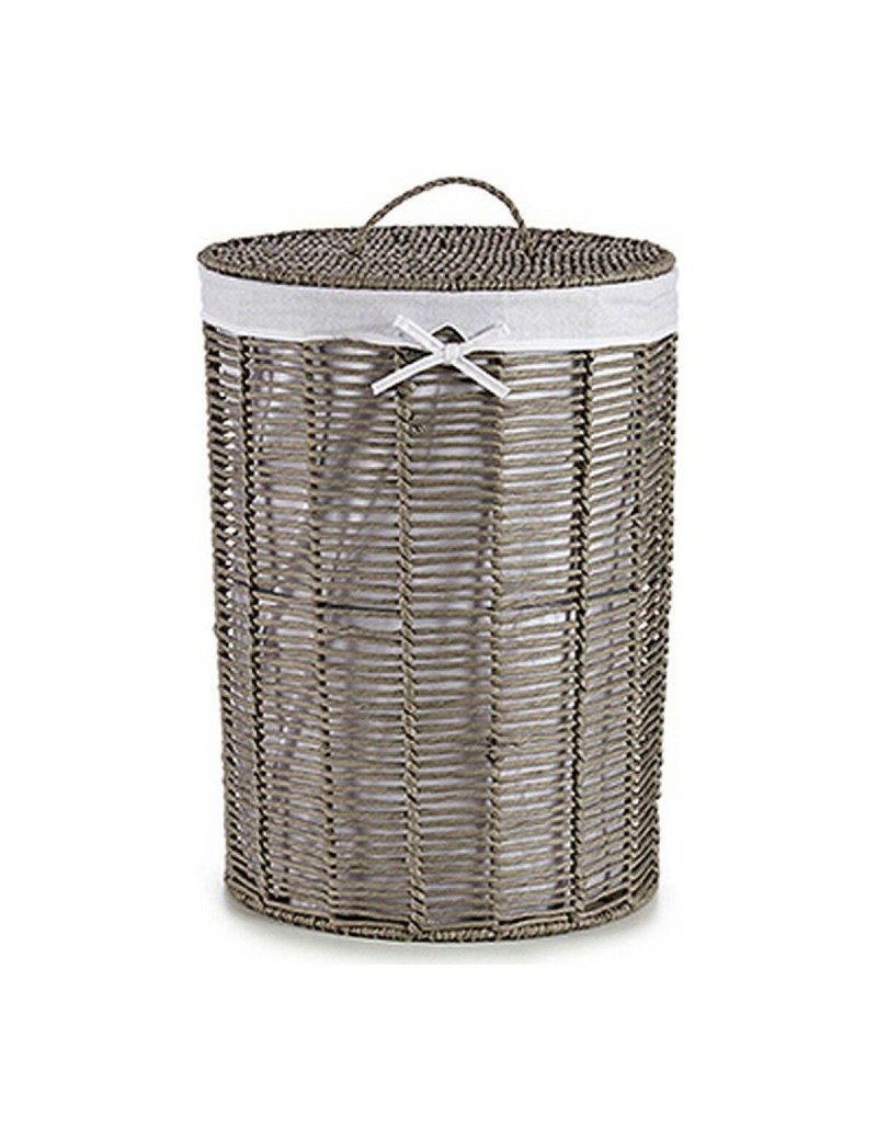 Laundry Basket Kipit White Grey wicker 40 L 76 L 44 x 56 x 44 cm