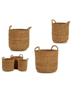 Set of Baskets Brown Esparto grass (3 Pieces)
