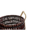 Set di Cestini DKD Home Decor Naturale Lilla Erba di mare Tropicale 39 x 39 x 41 cm 3 Pezzi