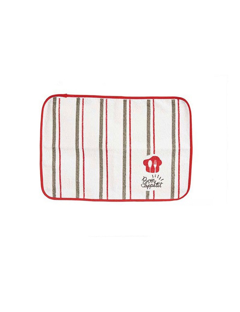Individual Kinvara Bon Apetit Branco Vermelho