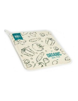 Kitchen Cloth Kinvara Organic White Green 50 x 0,3 x 50 cm