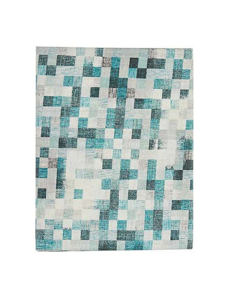 Toalha de Mesa Kinvara CUADROS-A Azul Loneta