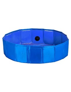 Piscina Smontabile Animali Domestici 80 x 20 x 80 cm Azzurro