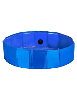 Piscina Smontabile Animali Domestici Azzurro Poliestere Plastica (120 x 30 x 120 cm)
