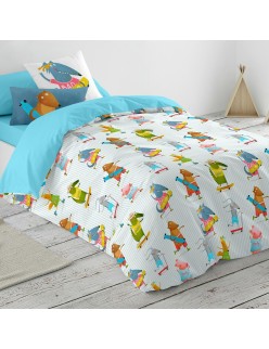 Capa nórdica Naturals Cool Dude Solteiro 150 x 220 cm