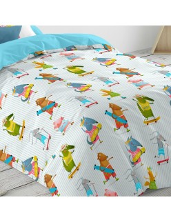 Capa nórdica Naturals Cool Dude Solteiro 150 x 220 cm