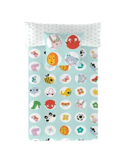 Copripiumino Lemon Ribbon Points Singolo 150 x 220 cm Reversibile
