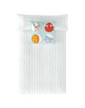 Copripiumino Lemon Ribbon Points Singolo 150 x 220 cm Reversibile