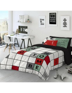 Copripiumino Naturals Scrabble Osimano 260 x 220 cm