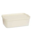 Caja de Almacenaje con Tapa Kipit TP595-4 Crema Plástico 14 L 29,5 x 14,3 x 45 cm