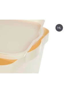 Caja de Almacenaje con Tapa Kipit TP595-4 Crema Plástico 14 L 29,5 x 14,3 x 45 cm