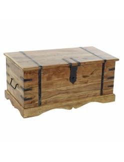 Forziere DKD Home Decor Naturale Coloniale Acacia 90 x 40 x 40 cm