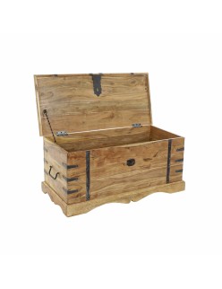 Arcón DKD Home Decor Natural Colonial Acacia 90 x 40 x 40 cm