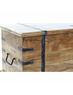 Arcón DKD Home Decor Natural Colonial Acacia 90 x 40 x 40 cm