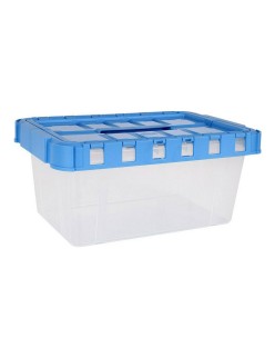 Scatola portaoggetti con coperchio Double Trasparente Antracite (5 L)