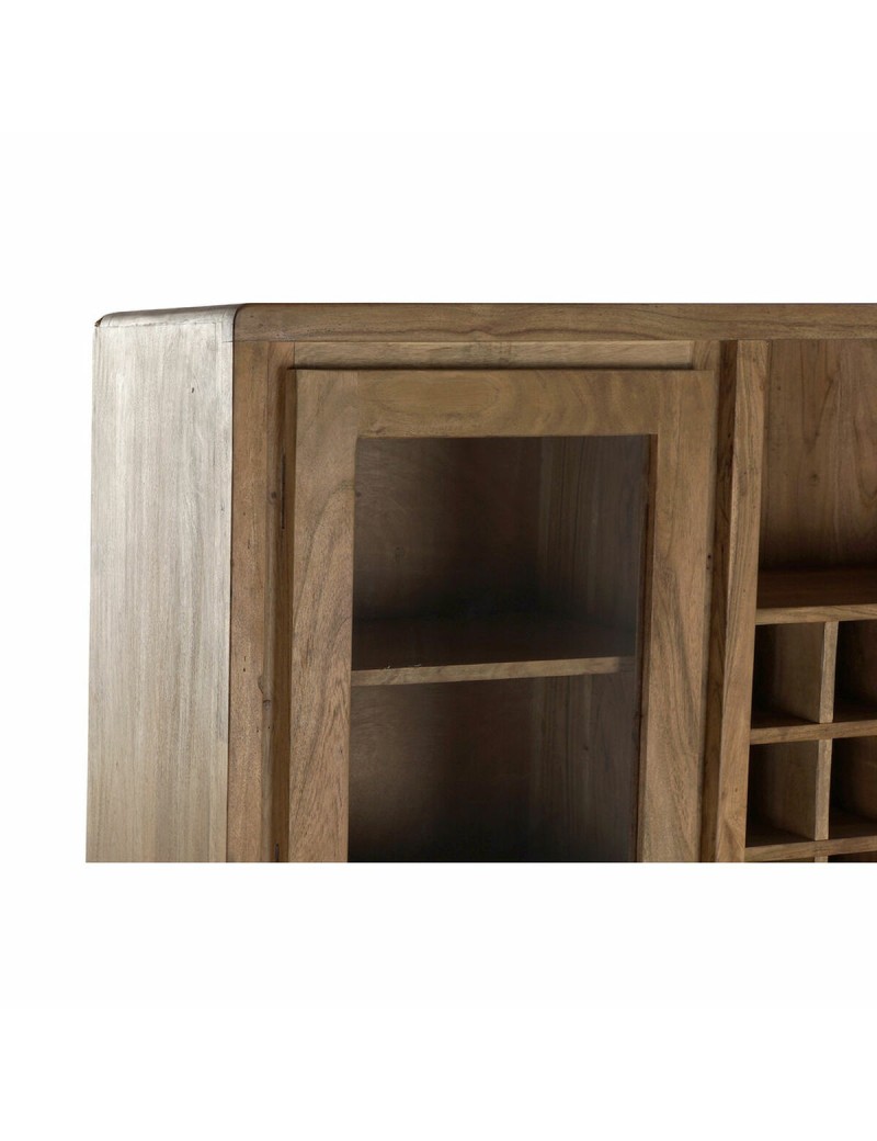 Stand Espositore DKD Home Decor Vetro Marrone Rattan Acacia (160 x 41 x 153 cm)