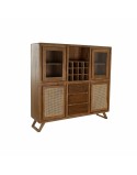 Stand Espositore DKD Home Decor Vetro Marrone Rattan Acacia (160 x 41 x 153 cm)