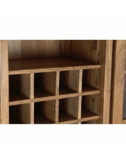 Stand Espositore DKD Home Decor Vetro Marrone Rattan Acacia (160 x 41 x 153 cm)