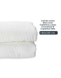 Couvre-lit Ondes Blanc (180 x 260 cm)