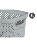 Basket Kipit Grey Plastic 3 L 16,5 x 12,5 x 23 cm
