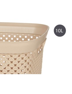 Basket Kipit 081057-5 Beige Plastic 10 L 24 x 17 x 35 cm