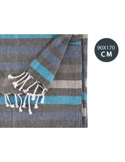 Foulard Multiuso Righe Azzurro (170 x 90 cm)