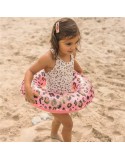 Inflatable Float Swim Essentials Leopard Light Pink
