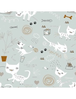 Housse de Couette Panzup Cats Lit king size (260 x 220 cm)