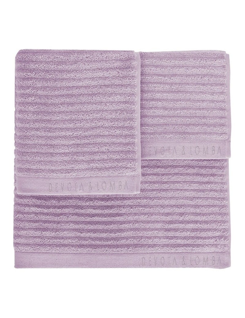 Serviette Devota & Lomba Rayas lila Lila 100 % coton 30 x 50 - 50 x 90 - 70 x 140 cm