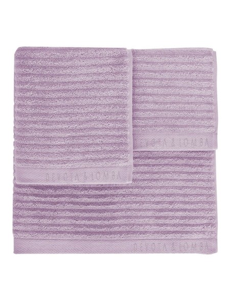 Serviette Devota & Lomba Rayas lila Lila 100 % coton 30 x 50 - 50 x 90 - 70 x 140 cm