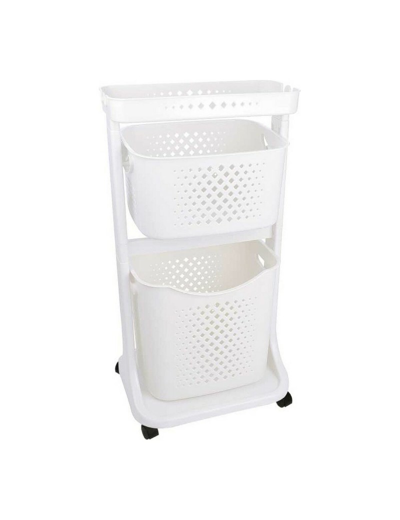 Clothes Trolley Kipit TP-748-1 White Plastic