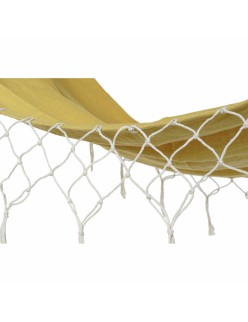 Hamac DKD Home Decor Ocre Polyester Coton Pin Frange (255 x 80 x 28 cm)
