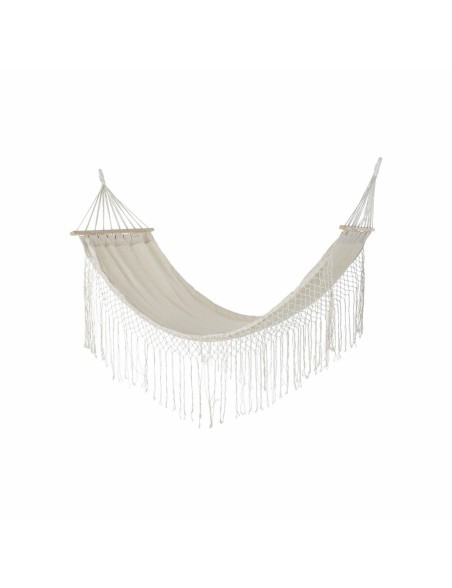 Hängematte DKD Home Decor Beige Polyester Baumwolle Kiefer Randbereich (280 x 100 x 130 cm)