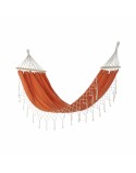 Hamac DKD Home Decor Orange Polyester Coton Pin Frange (255 x 80 x 28 cm)