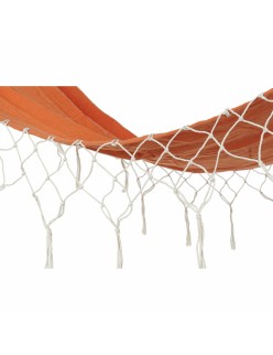 Hängematte DKD Home Decor Orange Polyester Baumwolle Kiefer Randbereich (255 x 80 x 28 cm)