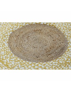 Alfombra DKD Home Decor Marrón Blanco Amarillo (200 x 200 x 1 cm)