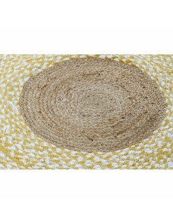 Alfombra DKD Home Decor Marrón Blanco Amarillo (148 x 148 x 1 cm)