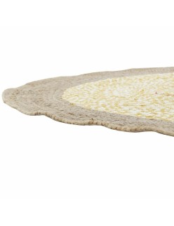 Alfombra DKD Home Decor Marrón Blanco Amarillo (148 x 148 x 1 cm)
