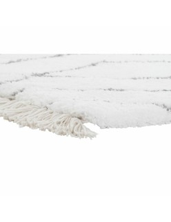 Teppich DKD Home Decor Weiß Grau Rhombusse Scandi Ø 9,4 cm 120 x 180 x 3 cm