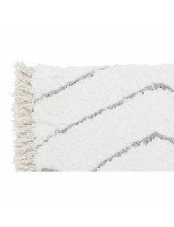 Teppich DKD Home Decor Weiß Grau Rhombusse Scandi Ø 9,4 cm 120 x 180 x 3 cm