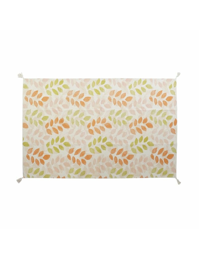 Teppich DKD Home Decor Beige Bunt Pflanzenblatt (120 x 180 x 1 cm)