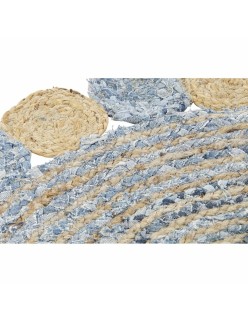 Teppich DKD Home Decor Blau Bunt Indianer (200 x 200 x 1 cm)
