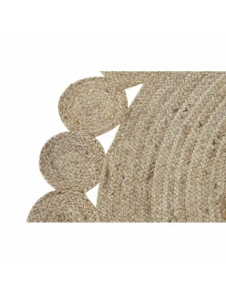 Alfombra DKD Home Decor 200 x 200 x 1 cm Natural Marrón Poliéster Jute