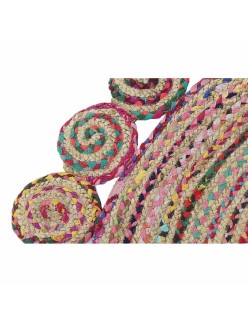 Carpet DKD Home Decor Multicolour Arab (200 x 200 x 1 cm)
