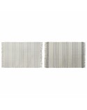 Teppich DKD Home Decor 120 x 180 x 0,75 cm Grau Polyester Weiß Randbereich Boho (2 Stück)